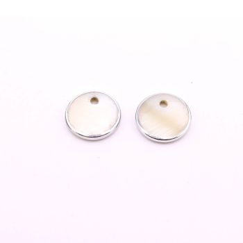 Privezak od Sedefa oko 15x2 mm, rupa: 2 mm- boja srebra (  340013 )