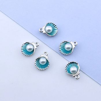 Set Privezaka emajliranih u boji, 10-15 mm, boja srebra... PEM-YW0002-101