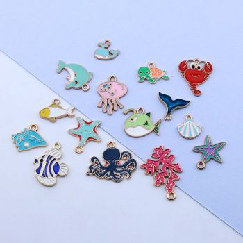 Set Privezaka emajliranih u boji, 7-30x10-25 mm ( PEM-TA0002-93 )