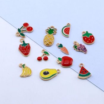 Set Privezaka emajliranih u boji, 5-12x10-18 mm... PEM-LS0001-011G