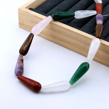 Perle mix prirodnog kamena u obliku suze ...KP-E329-25