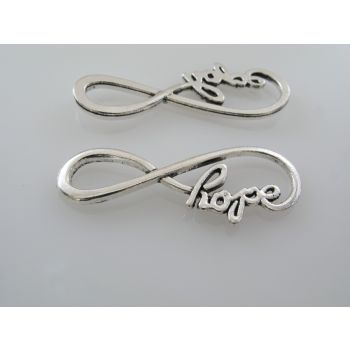 Konektor  infinity Hope 40x12mm, boja antik srebra  ( KON109 )