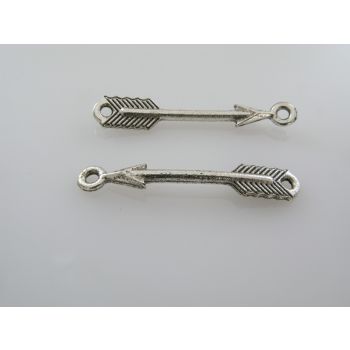 Konektor  strela 37x6mm , boja antik srebra ( KON112 )