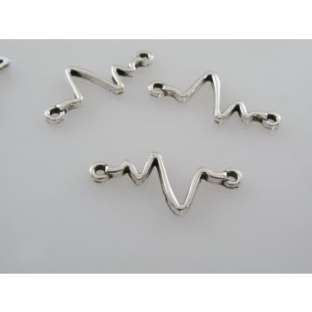 Konektor  Impuls 22x10mm, boja antik srebra  ( KON114 )