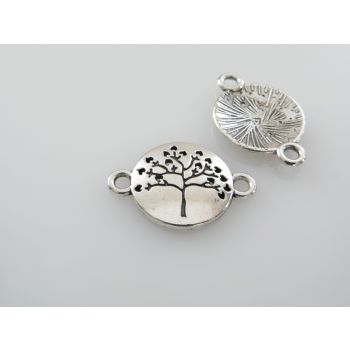 Konektor  Drvo  23x16mm, boja antik srebra  ( KON115 )