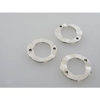 Konektor  15mm, otvor 8mm , boja antik srebra KON123 )