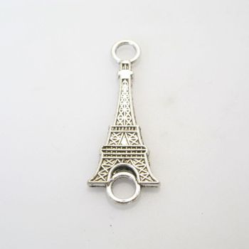 Konektor Ajfel 35 x 12 mm, alke oko 3.5 mm- boja antik srebro  ( KON134 )