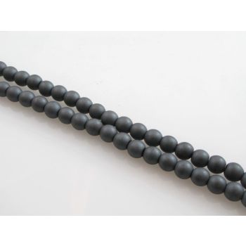 Hematit perle.Boja Mat Hematit, Dimenzije 8mm; rupa: 1mm. Niz sadrži oko 54 perli(KP-HEM-28)