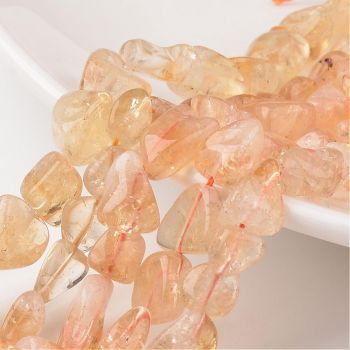 Prirodni Citrin, Nugets čips, 9~15x8~12x5~8mm, Rupa: 1mm   ( KPCIT04N )