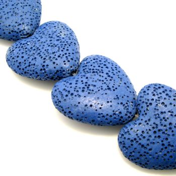 Vulkanska lava srce,bojena. Dimenzije 30x30mm, rupa 2mm   ( KPLAV104)