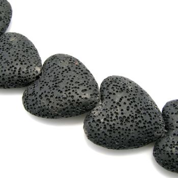 Vulkanska lava srce,bojena. Dimenzije 30x30mm, rupa 2mm   ( KPLAV107)