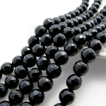 Prirodni Onix fasetiran, Dimenzjia 10 mm. Cena je data za niz od oko 39 perli. ( KPONX10AF )