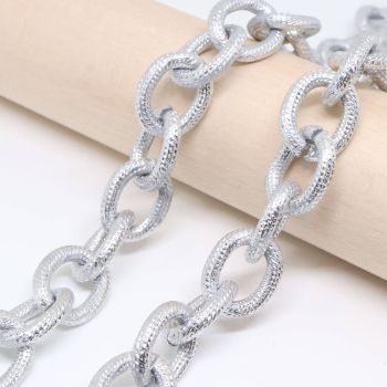 Brušen aluminijumski lanac 18x13mm (L-87S)