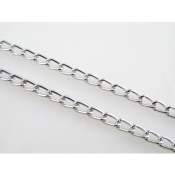 Aluminijumski lanac 4x3mm- boja srebra (L123AL)
