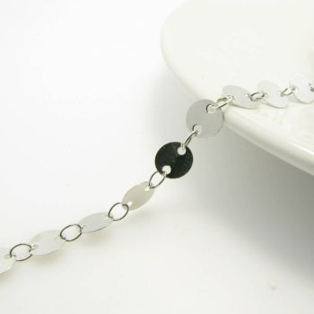 Metalni mesing lanac- boja inoxa  6mm, alka 3x2mm ( L3-1N)