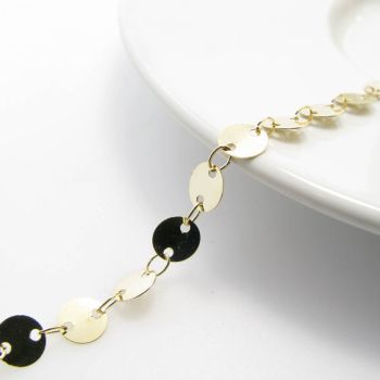 Metalni mesing lanac- boja zlata  6mm, alka 3x2mm ( L3-1Z)