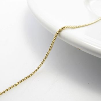 Metalni mesing lanac- boja zlata   1x1 mm  ( L3-12Z)