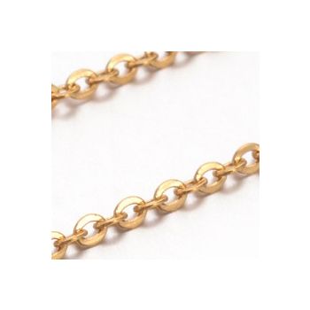 Komponente od 304 nerdjajućeg čelika - lanac boja zlata 3x2.2x0,6 mm ( LSS12 )