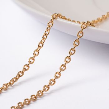 Komponente od 304 nerdjajućeg čelika - lanac boja zlata 2x1.5x0,4 mm ( LSS13 )