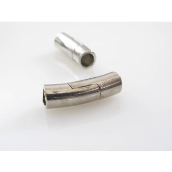 Magnetna kopča   8 x 27 mm, rupa 6mm,  boja inoxa    ( MAGKOP111N )