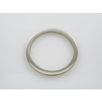 Ukrasna zatvorena alka 50x3mm, otvor 40mm, boja inoxa   ( MKOK-A100N )