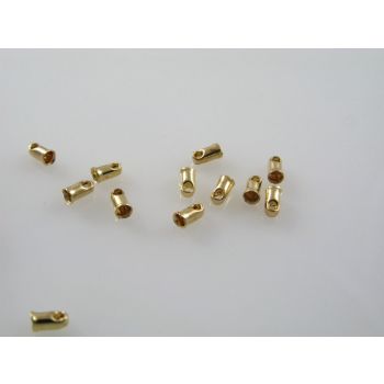 Metalna kapica/završetak za kožu,kanap 4x3 mm, boja zlata ( MKOK-KAP112Z ) 
