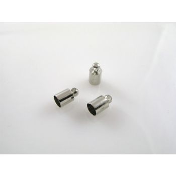 Metalna kapica/završetak za kožu,kanap... 4 mm, boj inoxa ( MKOK-KAP116N ) 