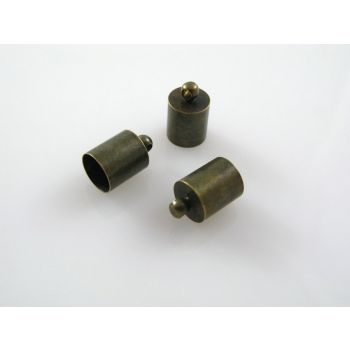 Metalna kapica/završetak za kožu,kanap... 5 mm, antik bronza  ( MKOK-KAP117AM ) 