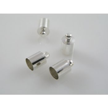 Metalna kapica/završetak za kožu,kanap... 5 mm, boja srebra  ( MKOK-KAP117S ) 