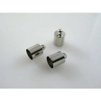 Metalna kapica/završetak za kožu,kanap... 6 mm, boja inoxa  ( MKOK-KAP118N ) 