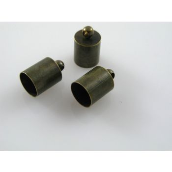 Metalna kapica/završetak za kožu,kanap... 7 mm , antik bornza ( MKOK-KAP119AM ) 