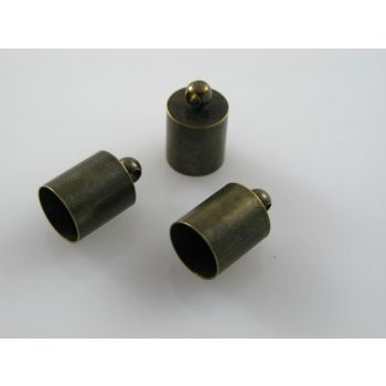 Metalna kapica/završetak za kožu,kanap... 9 mm , antik bornza ( MKOK-KAP121AM ) 