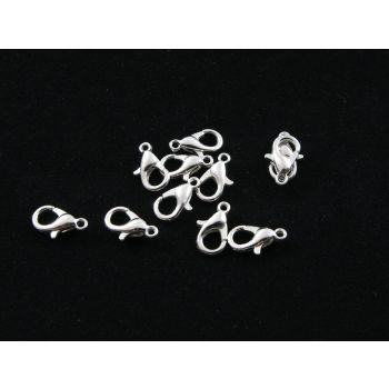 Metalna lobster kopča 9x5 mm, boja srebra (MKOK-KL501-SR)
