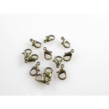 Metalna lobster kopča 15x8mm, boja antik bronza (23MK26D/504-15AB)