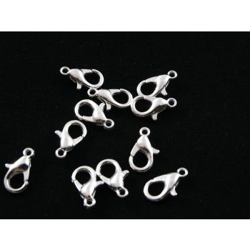 Metalna lobster kopča 11 x 6 mm, boja srebra (MKOK-KL502-SR)