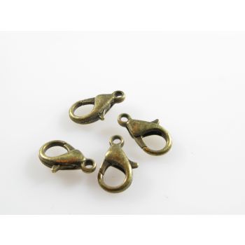 Metalna lobster kopča 16x9mm, boja antik bronza (MKOK-KL503-AB)