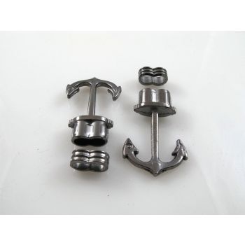 Kopča sidro 40x26 mm ,za kožu 4-6 mm, boja hematit crna (MKOK-KOP-SID01-HEMC)