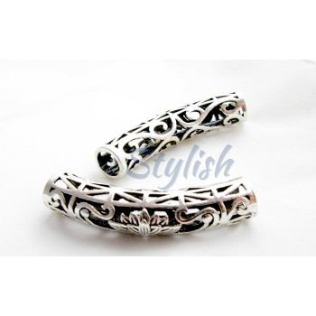 Metalna filgrin tuba 45x10mm-boja antik srebro (MKOK-NP05AS)