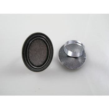 Osnova za prsten - antik srebro 25x18mm (MKOK-PRSTEN100AS)