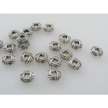Metalna perla 6x2mm, rupa: 2.5mm, u boji anrtik srebra  ( MKOK-R138AS ) 