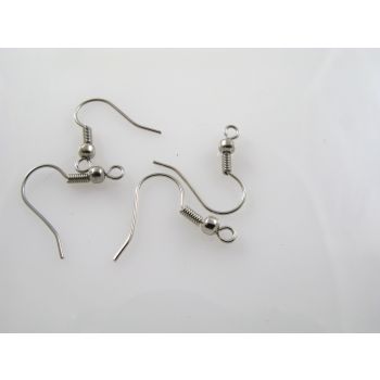 Klasične udice za midjuše od mesinga. Boja inoxa. Bez nikla-antialergijske. Veličina oko 20mm (MKOK-UD01-NIK)