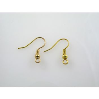 Klasične udice za midjuše od mesinga. Boja zlata. Bez nikla-antialergijske. Veličina oko 20mm. (MKOK-UD01-ZL)