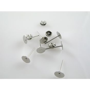 Igle za Minđuše sa osnovom za lepljenje 5mm (MKOK-UD08-5NIK)