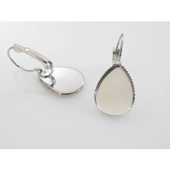 Osnova za Minđuše za punjenje 33x14mm, podloga 18x13 mm, boja inoxa ( MKOK-UD103N )