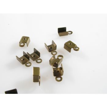 Završetak za kožice 9x4mm,  boja antik bronza (MKOK-Z9x4-AB)