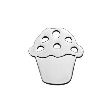 Privezak mafin od  304 nerdjajućeg čelika , 12x11x1.2mm  ( NČPRIV117N )