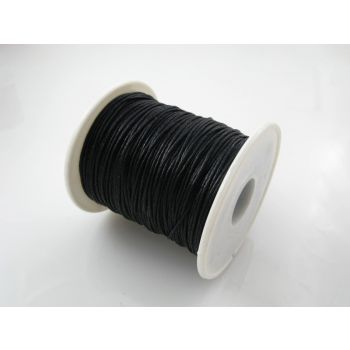 Pamučni voskirani kanap 1mm- boja crna (PAM-VK-K01)