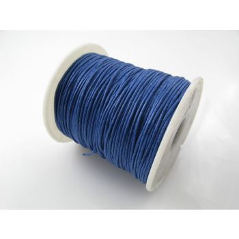 Pamučni voskirani kanap 1mm- boja  plava (PAM-VK-K25)