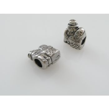 Metalna perla u Pandora stilu 11x8mm, rupa: 5mm, u boji antik srebra   ( PANR118S ) 