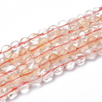 Prirodni Citrin oval 4~10x5~6x4~5mm,, rupa 1mm  ( PKCI01 ) 